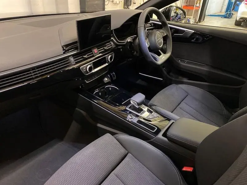 Front view of the Audi A5 available for sports car rental