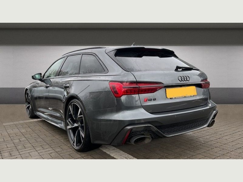 Rear view of the Audi RS6 SPorts car showing its dual exhausts
