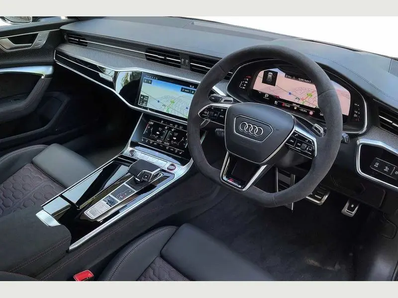 A sleek grey Audi RS6 SPorts car available for renting