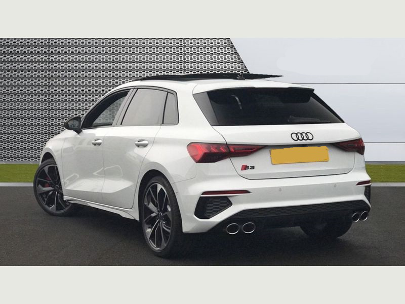 A collection of Audi S3 cars available for hire.
