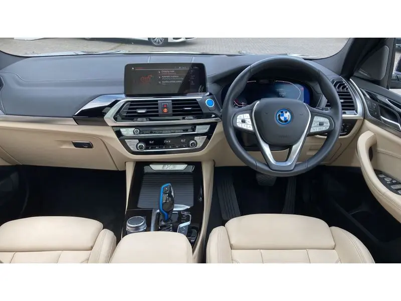 A sleek side profile of the BMW iX3 Series