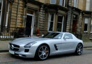 Chauffeured Mercedes SLS Hire 5