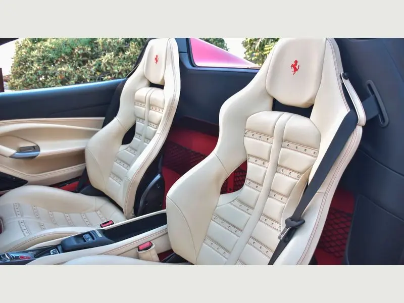Side profile of a Ferrari F8 Spider available for hire