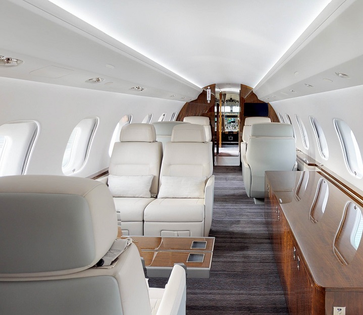 global 6000 plush interior